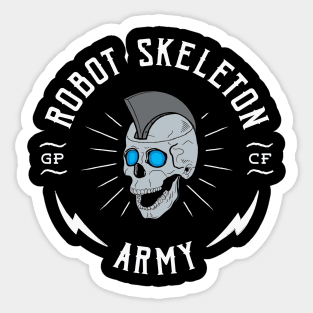 Robot Skeleton Army Sticker